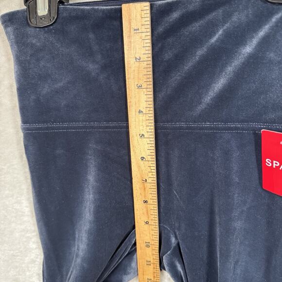 Spanx Velvet Leggings Womens Size Medium NEW Classic Navy Blue Stretch Shaping - Picture 5 of 9